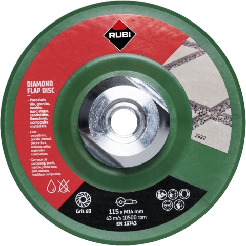 Rubi Flap disc 50/60 COA. Korrel | 115mm | M14 - 32921