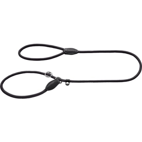 Hunter Retrieverlijn met Stop Freestyle - Hondenriem - Zwart - 0,8 cm x 170 cm