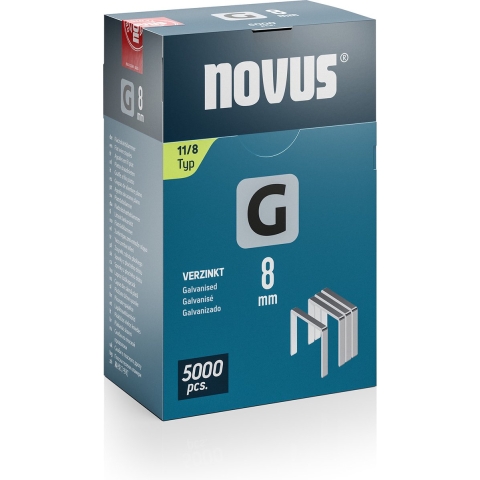Novus Tools 042-0766 Nieten met plat draad Type 11 5000 stuk(s) Afm. (l x b) 8 mm x 10.6 mm