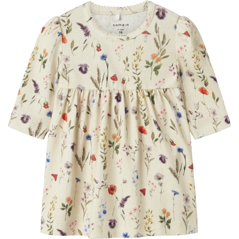 Name It Jurk l/s - NbfLuxa - Peyote Melange - Name It - 50 - Jurk