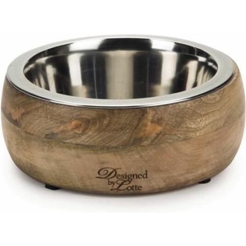 Designed by Lotte Mandira - Hondenvoerbak - Hout - 16,5 cm