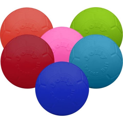 Jolly Pets Jolly Soccer Ball – Hondenspeelgoed – Apporteerspeelgoed – Vanillegeur – Jollyflex stevig kunststof – Drijvend – Hondenbal – Ø15 cm – Oranje