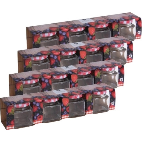 16x Inmaak/weckpot 75 ml met draaideksel -