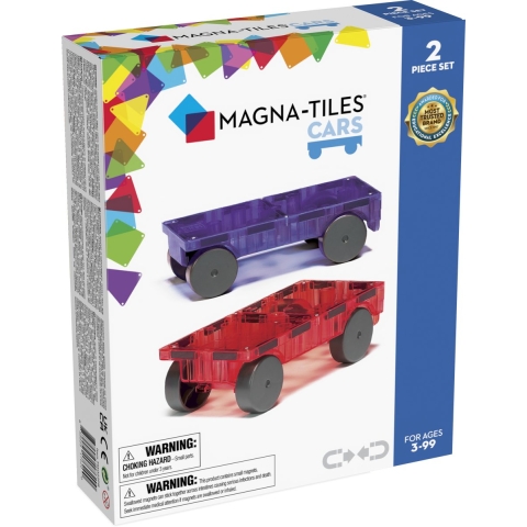 Magna-Tiles Auto's uitbreidingsset rood/paars 2 stuks