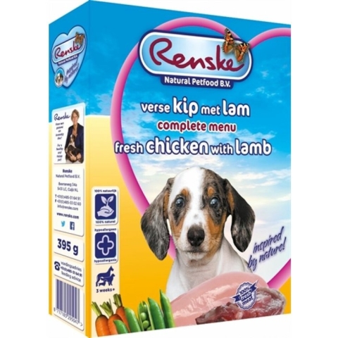 Renske Vers Gestoomd Complete Menu Kip - Lam - 10 x 395 gr - Voordeelverpakking