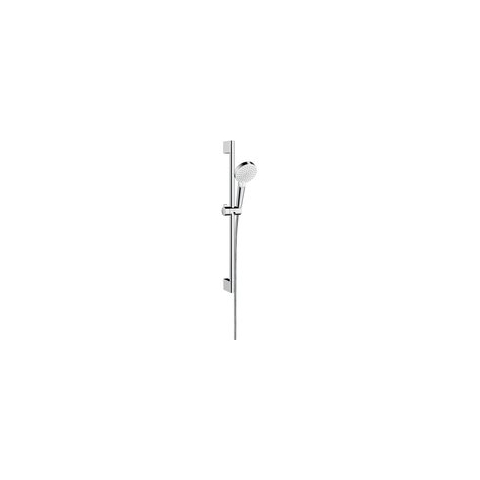 hansgrohe Crometta Vario waterbesparende doucheset 0,65 m met, 2 sproeimodi, 9 l/min, wit/chroom