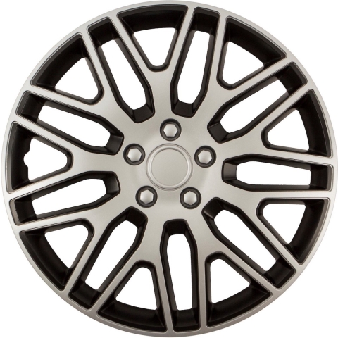 Wieldoppen Dakar Zilver/Zwart 16 inch - set (4 stuks)