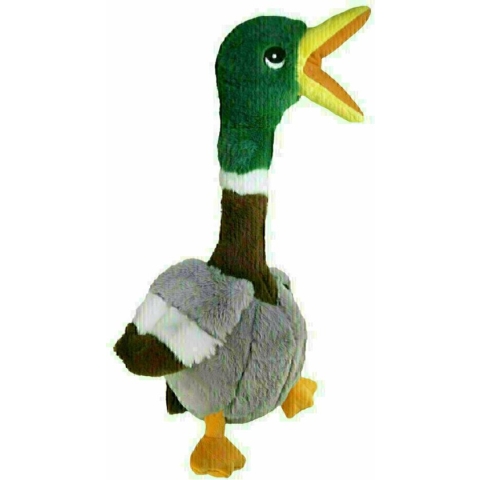 Kong Shakers Honkers Duck - Hondenspeelgoed - Grijs Bruin Groen Large