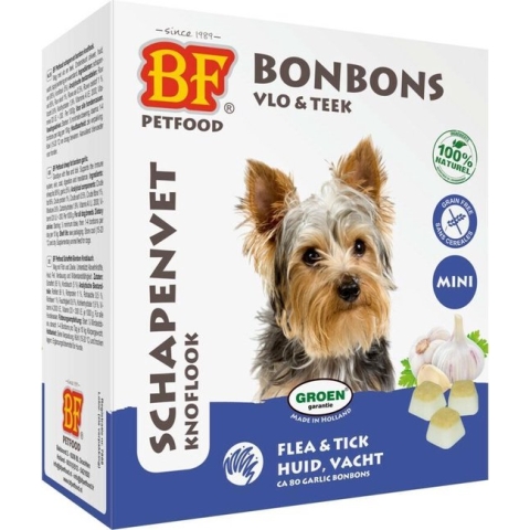 Biofood Schapenvet Mini Bonbons - Knoflook - 80 stuks