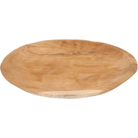 Teak houten serveerschaal/serveerblad 38 cm -