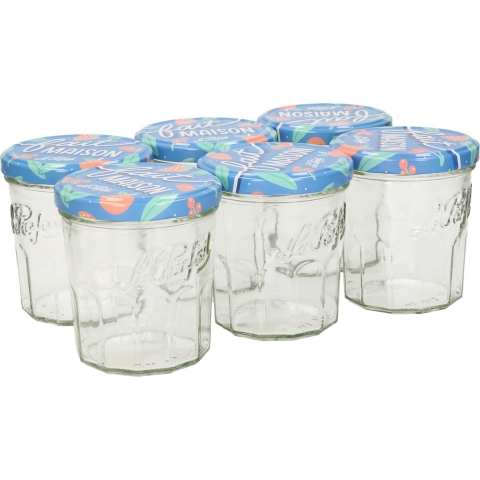 Bewaarpot/voorraadpot - 12x stuks - met schroefdeksel - 324 ml - Le Parfait -