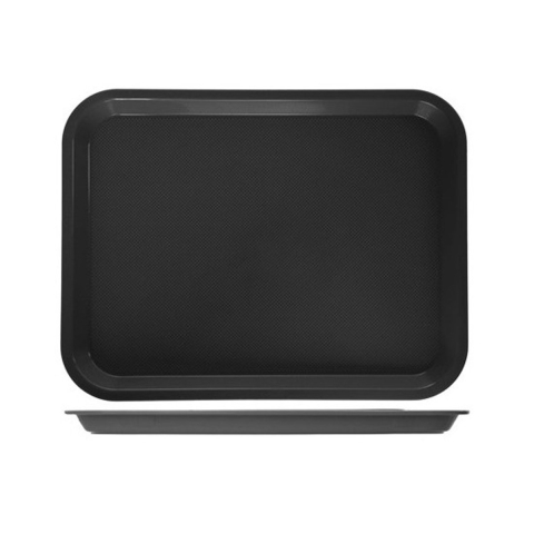 3x Horeca dienblad zwart 35 x 27 cm -