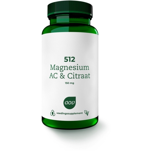 Gratis Verzending: 2x AOV 512 Magnesium AC&Citraat 60 tabletten