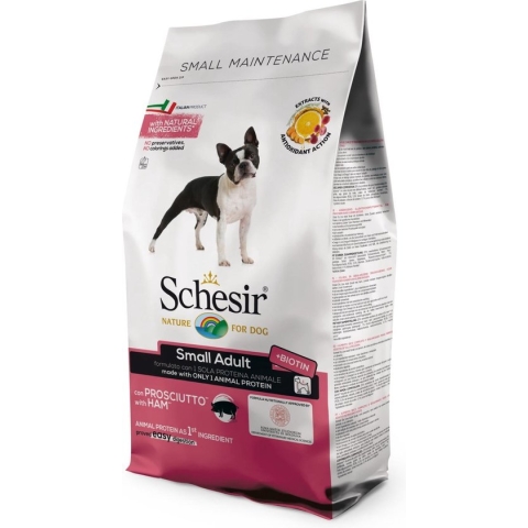 Schesir Dog Small Adult Ham  - Hondenvoer - 800 g