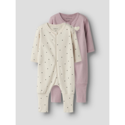 Name It Pyjamapak - 2-pack - Noos - NbfNightsuit - Summer Zand/W - Name It - 3 jaar (98) - Pyjamapak