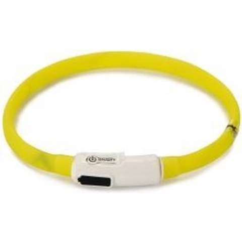Beeztees Safety Gear halsband met USB aansluiting Dogini geel 35 cm x 10 mm