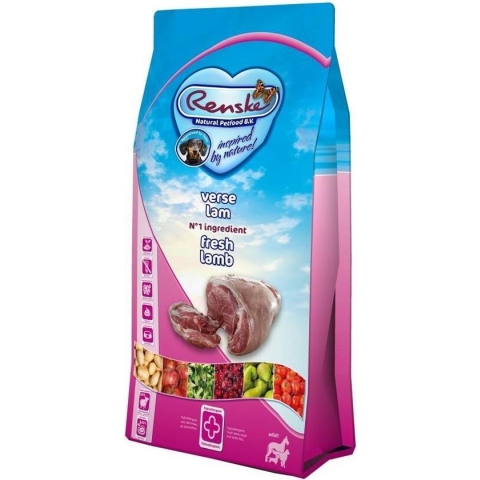 Renske Super Premium Adult Verse Lam - Graanvrij - Hond - Droogvoer - 600 gr