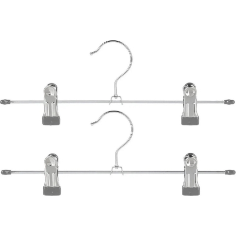 Kledinghangers - 12x - metaal - 30 x 11 cm - kledingkast/kleerhangers -