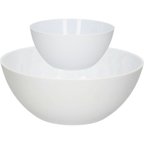 Voedsel serveer schalen set - 8x stuks - kunststof - wit -