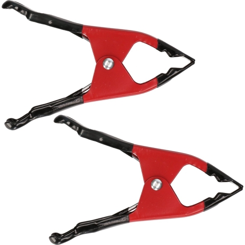 Hobby zeil klemmen - rood 15 cm - 8x - metaal -