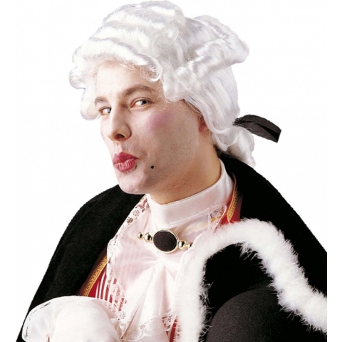 Middeleeuwse verkleed pruik - wit - heren - barok - Carnaval - accessoires -