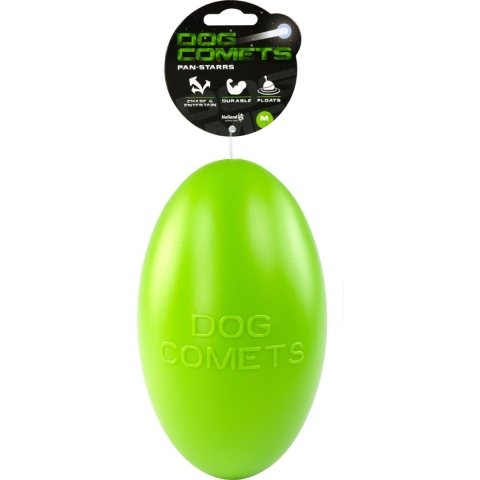 Dog Comets Pan-Stars - 20 cm - Hondenspeelgoed - Hondenbal - Geschikt voor kleine honden - Drijvend - Groen - M