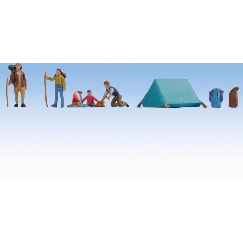 NOCH 0015876 H0 Camping figuren Geverfd