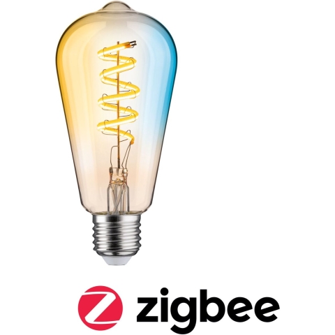 29157 Paulmann Home LED-lamp E27 Energielabel: G (A - G) 7.5 W Warmwit tot koudwit Goud