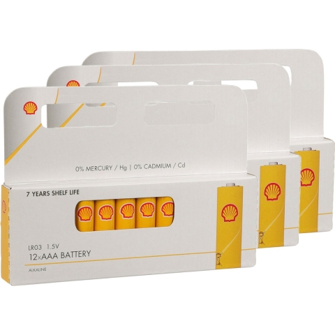 Shell Batterijen - AAA type - 36x stuks - Alkaline -