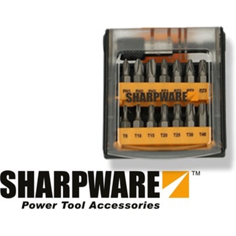 pgb-Europe - Sharpware bitset 15 delig + bithouder - B025SET15