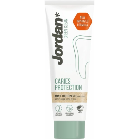 4x Jordan Tandpasta Green Clean Cavity Protection 75 ml