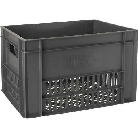Fastrider Fietskrat Groot - Antraciet - 34L - Gerecyceld Plastic