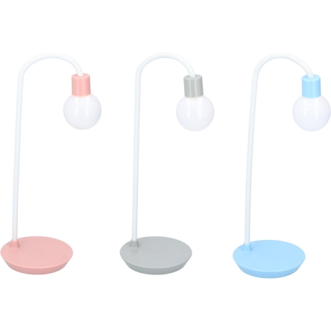 Grundig Bureaulamp - 12 x 35 CM - Flexibele Nek - Batterijen/ USB - Wit