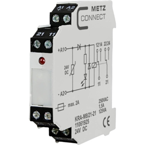 Metz Connect 11061925 Koppelelement 24 V/DC (max) 2x wisselcontact 1 stuk(s)