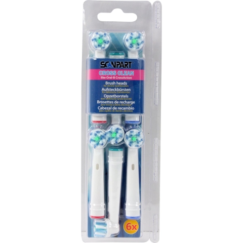ScanPart Cross Clean Reserve borstels 6 stuk(s) Wit