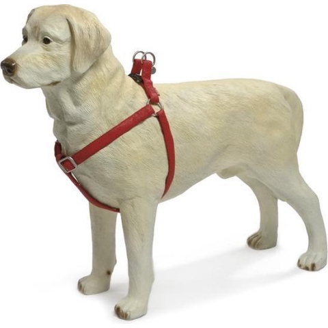 Beeztees - Hondentuig - Mac Leather - Rood - 35-60 cm