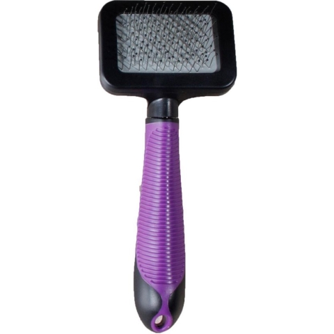 Flamingo - Slicker Borstel Kat - Paars - 7 x 4 x 17.5 cm