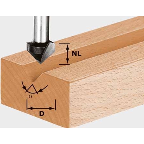Festool Accessoires HS S8 D11/9,5/60° V-groeffrees | 490997