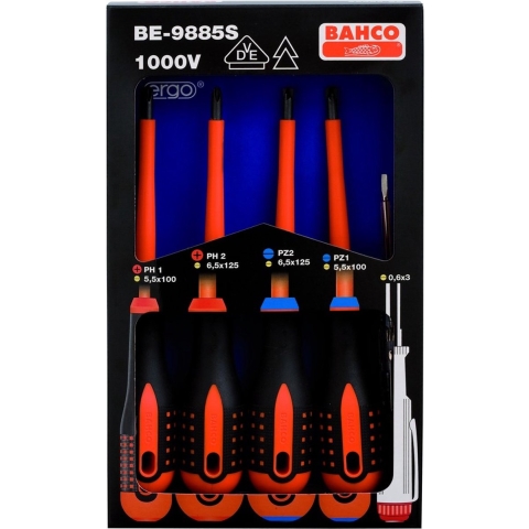 Bahco schroevendraaierset ergo vde pz-ph | BE-9885S