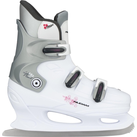 Nijdam Kunstschaats - Hardboot - Wit/Zilver/Fuchsia - 36