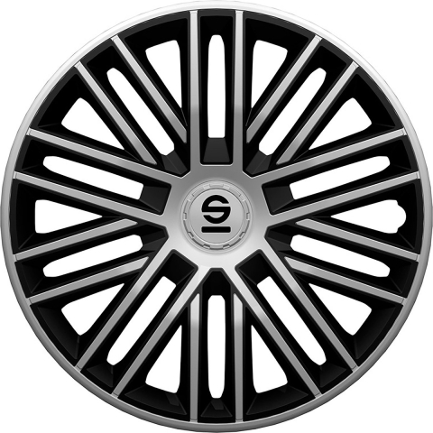 Sparco Wieldoppen Bergamo 16 Inch Abs Zwart/zilver 4 Stuks