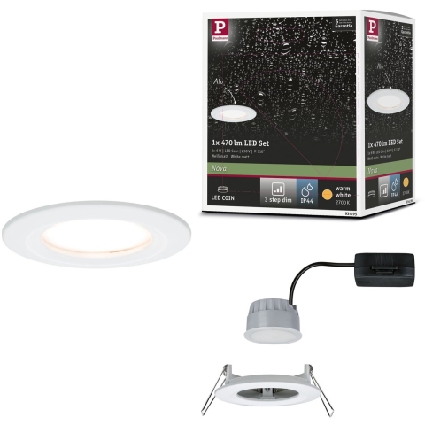 Paulmann Nova Inbouwlamp voor badkamer LED LED 18 W IP44 Wit (mat)