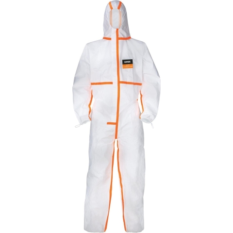 uvex 4B 9837510 Wegwerp overall Maat: M Wit, Oranje