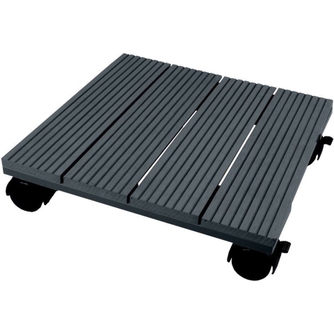 Planttrolley WPC antraciet H7 x 30 x 30 cm - Nature