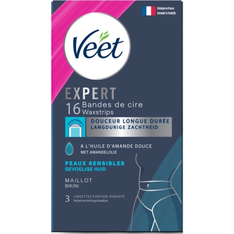 3x Veet Expert Koude Waxstrips Bikini Sensitive 16 stuks