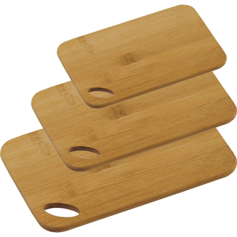 Bamboe houten snijplanken voordeel set in 3 verschillende formaten -