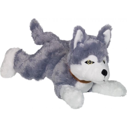 Nobby Pluche Knuffel Husky Met Piep - Wit - 35 cm