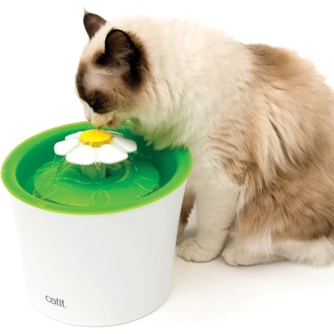 Cat-It Senses 2.0 Flower - Drinkfontein Kat - Wit/Groen - 3 L