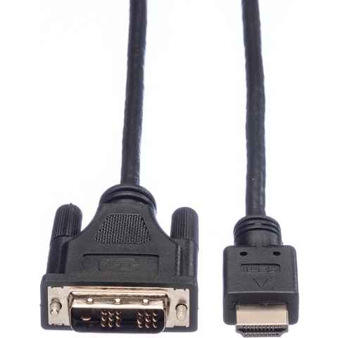 ROLINE Monitorkabel DVI (18+1) - HDMI, M/M, zwart, 3 m