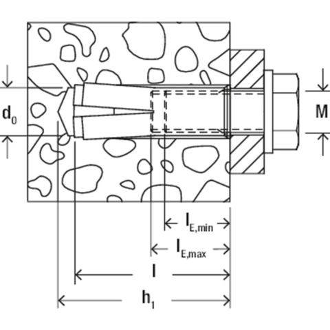Inslaganker EA II M8x40 Plug